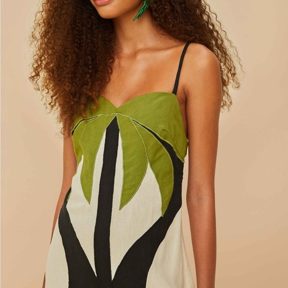 FARM Rio Off-White Coconut Tree Flow Dress - Picture 3 of 10